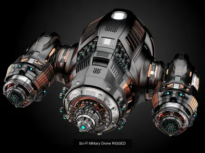 4 sci-fi drones pack