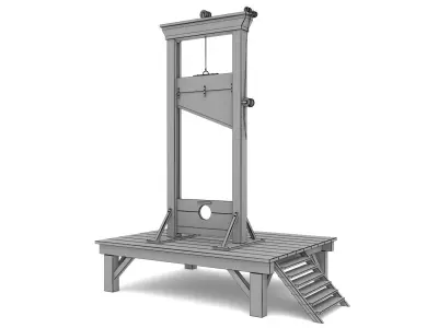 Guillotine - PBR Low-poly 3D model