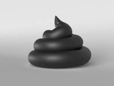 Pile of Poo v1 004 Low-poly 3D model