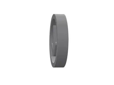 3d arrow circle down Low-poly 3D model