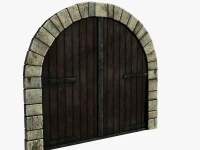 Medieval Door  Low-poly 3D model
