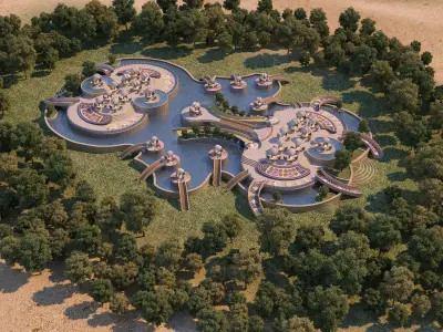 0029 - Creative Swimming Pool - 2D Plans - 3D Files 3D model