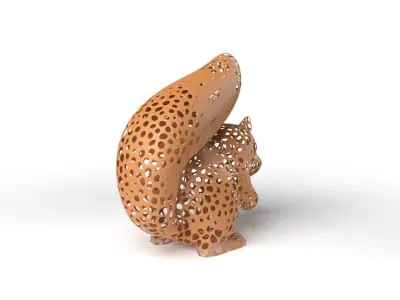 Squirrel Voronoi Low-poly 3D model