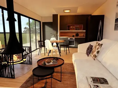 modern vacation residential house on 40m2 3d model Low-poly 3D model