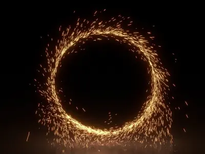 Animated  Dr Strange Portal  Particles 3D model