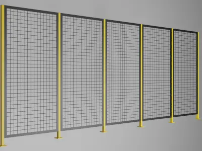 Wire fence  002  3D Model 3D model