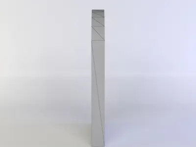 Window arched Low-poly 3D model