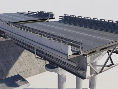 Highway Interchange 3D model 3D model