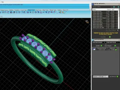 Solitaire Women Light Weight Band Ring 3D print model buy