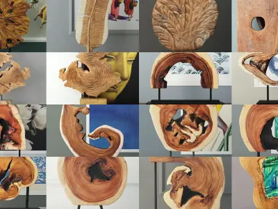 Wood Decoration Collection 3D Model Pack