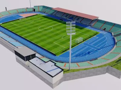 Stade Josy Barthel - Luxembourg 3D model