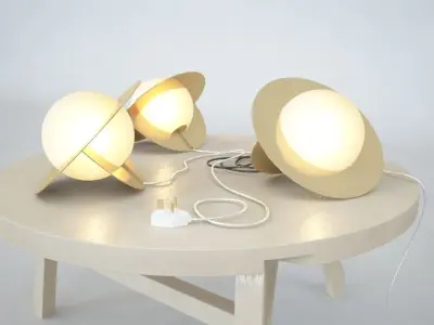 TOM DIXON PLANE TABLE LIGHTS 3D model