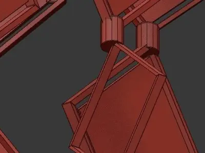 Untitled pendant light with squares hanging from it 3D model