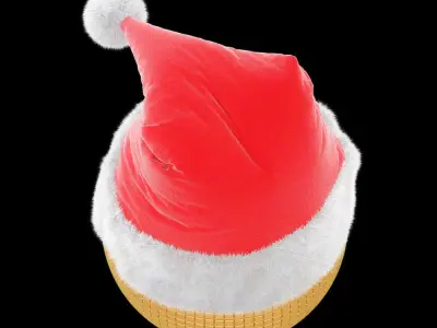 Christmas toy in a Santa Claus hat 2 3D model