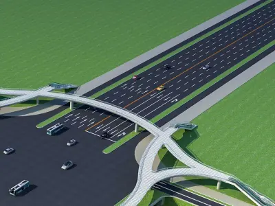 modern Skyway circular of Texture