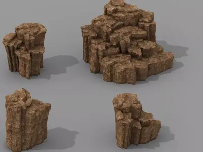 Brutal tribal - mountain 01 3D model