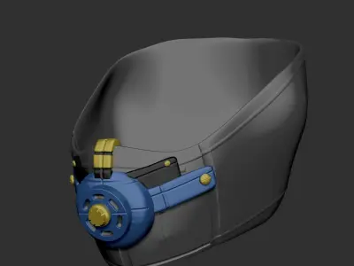 gas mask helmet scifi high poly sculpt ver 3 3d printable  3D model