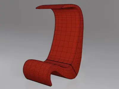 Amoebe Armchair High-back 3D model