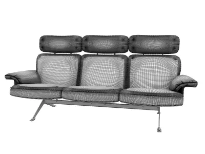 DS 31 113 3 Seater Sofa High Back 3D model