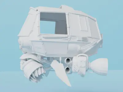 AUTO RICKSHAW Bajaj Tuk-tuk Cyberpunk Taxi 3D model