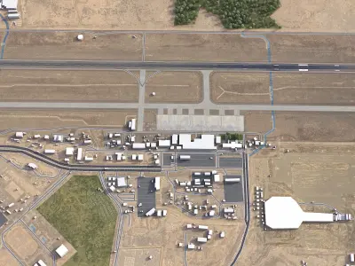 Abha Airport Low-poly 3D model