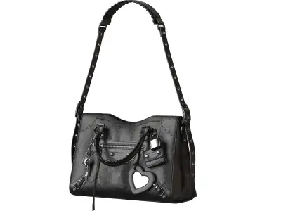 Balenciaga Le City Medium Bag Black Low-poly 3D model