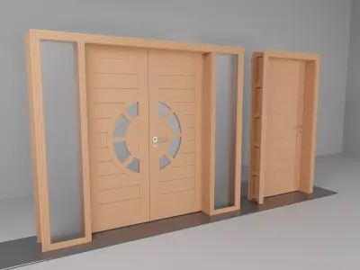 Double Door Free 3D model