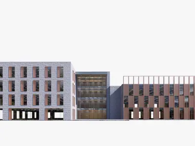 Healthcare building Low-poly 3D model