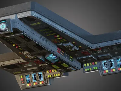 Futuristic console 3D model