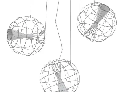 LATITUDE ball hanging from wire 3D model