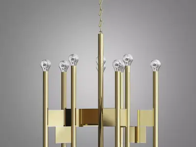 Sciolari Brass Chandelier 3D model