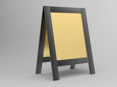 Street Stand Mockup Bar or restaurant welcome easel 3D model