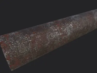 hard rusty metal Low-poly 3D model