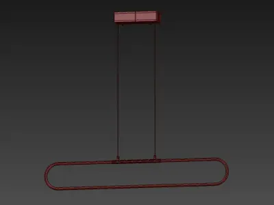 Forsan 1-Light LED Unique Statement Geometric Pendant  3D model