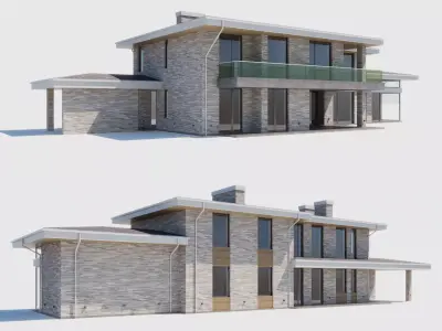 Build022 modern house 3D model