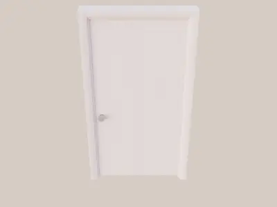 Basic Interior Door Low-poly 3D model