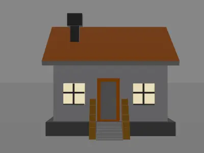 Modern Hause Simple 3d Models 3D print model