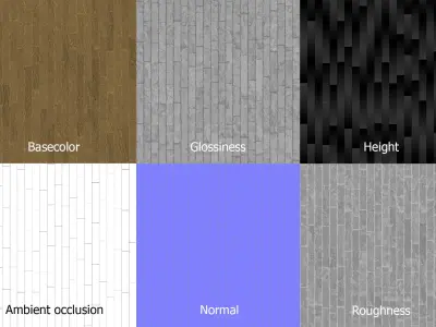 Oak wood floor PBR seamless texture Texture