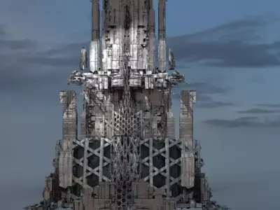 Hellgate Modern prison Tower Extended  3D model