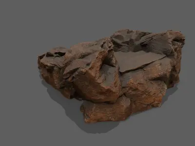 Stairs rock staircase Low-poly 3D model order