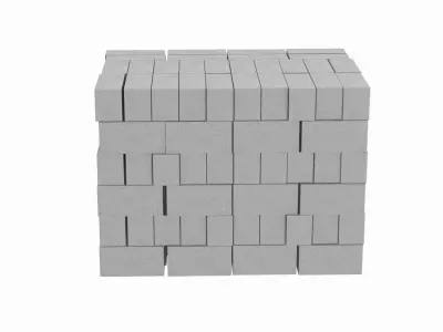Stack Of Concrete Blocks  3D model