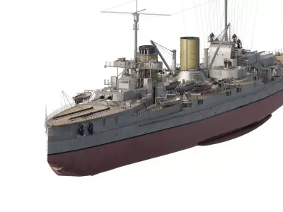 IMPERIAL GERMAN NAVY MARINE BATTLECRUISER 3D model