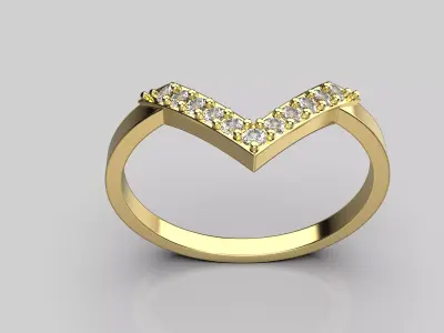 Triangle ring 3D print model