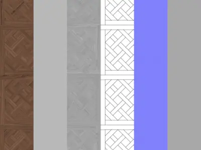Parquet - Laminate - Wooden floor 3D model 15