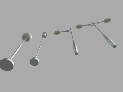 Street Lights 07 08 09 010 Low-poly 3D model