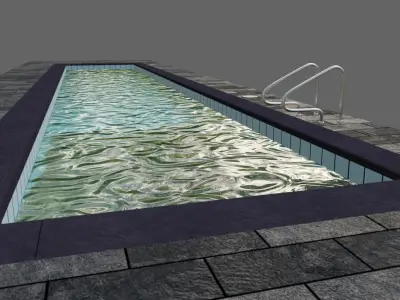 Masonry Pool - Piscina de alvenaria Low-poly 3D model