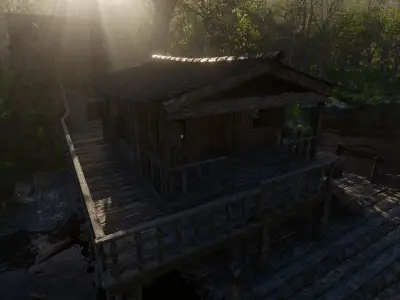 Jungle Dock Scene 3D model