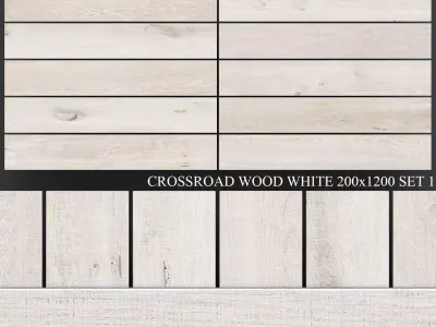 ABK Crossroad Wood White 200x1200 Set 1 3D model
