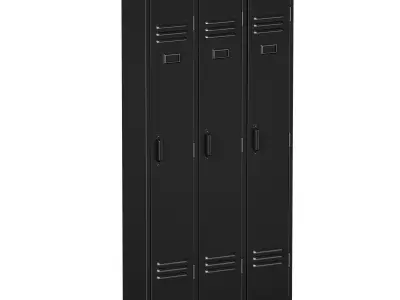 Metal cabinet locker wardrobe changing room 3D model