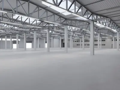 Industrial Warehouse Interior 2 Low-poly 3D model